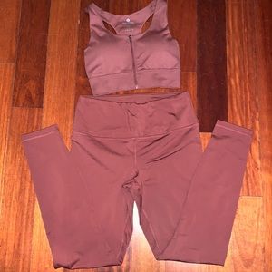 90 Degree By Reflex Brown Sports Bra